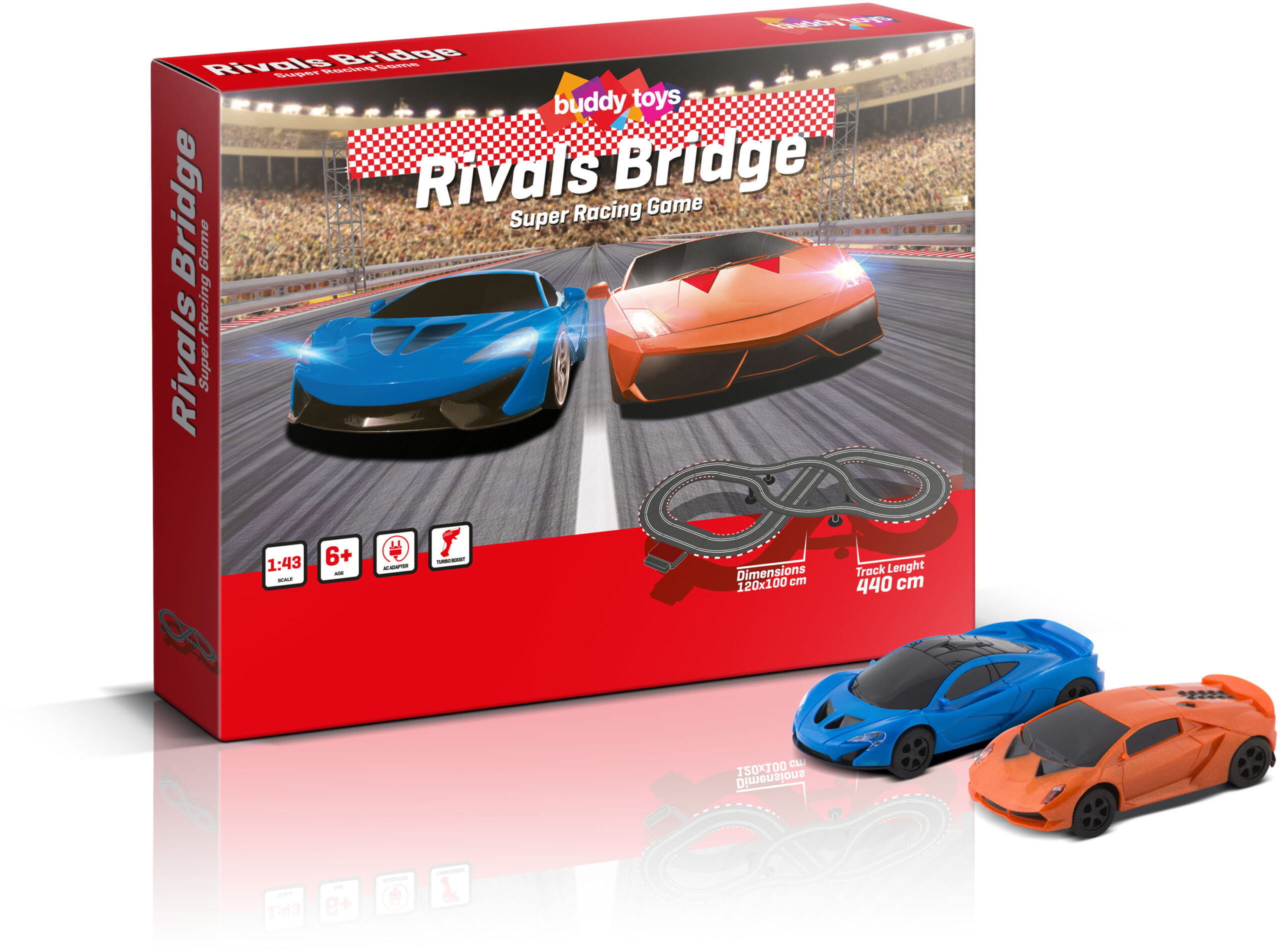 BST 1442 Autodráha Rivals BUDDY TOYS (3 body)